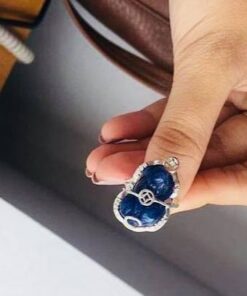 Nhẫn Tỳ Hưu đá Lapis